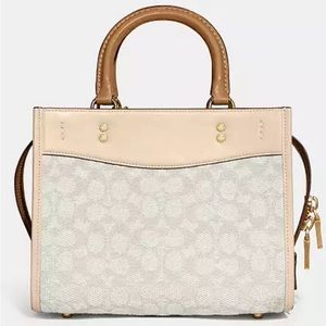 Coach Rogue 25 In Signature Textile Jacquard NWT